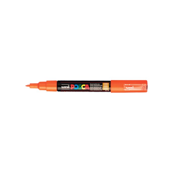 Lakmarker Uni Posca 0.7-1mm oranje/pk6