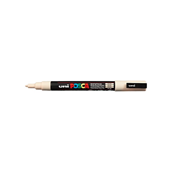 Lakmarker Uni Posca 0.9-1.3mm beige/pk6