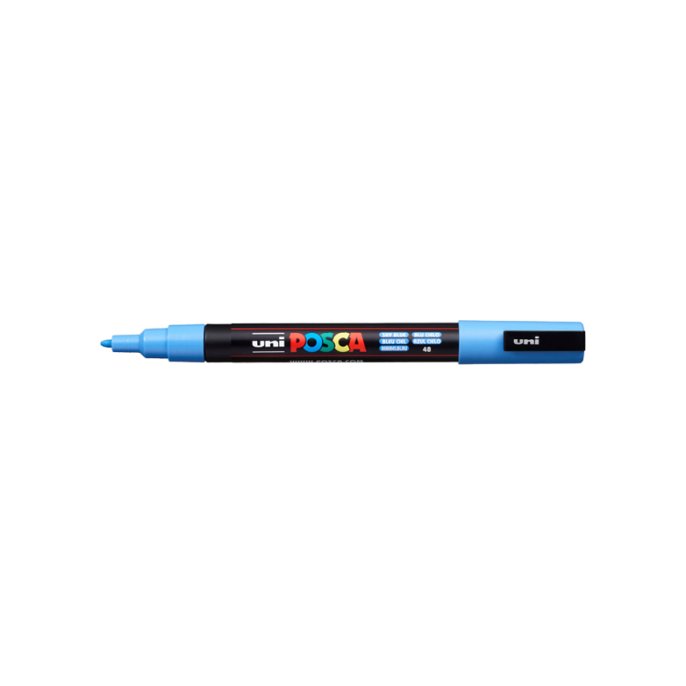 Lakmarker Uni Posca 0.9-1.3mm blauw/pk6