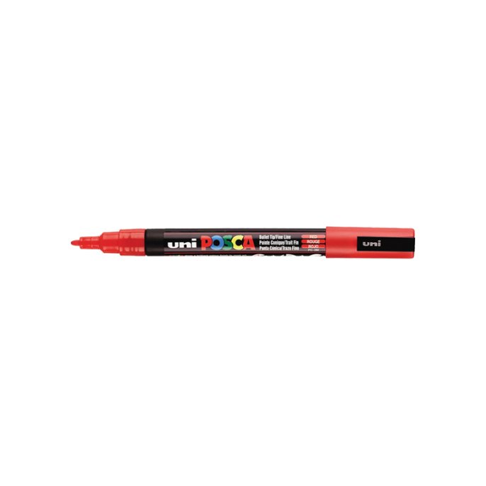 Lakmarker Uni Posca 0.9-1.3mm rd/pk6