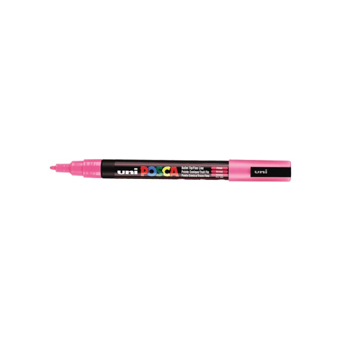 Lakmarker Uni Posca 0.9-1.3mm rz/pk6