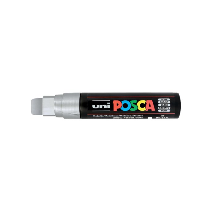 Lakmarker Uni Posca 15 mm zilver (5 stuks)