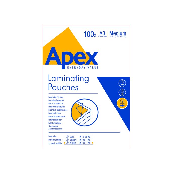 Lamineerhoes Apex A3 125mic/pk100