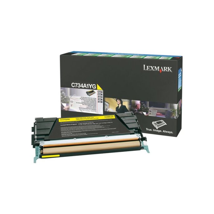 Lexmark C734 Toner Geel