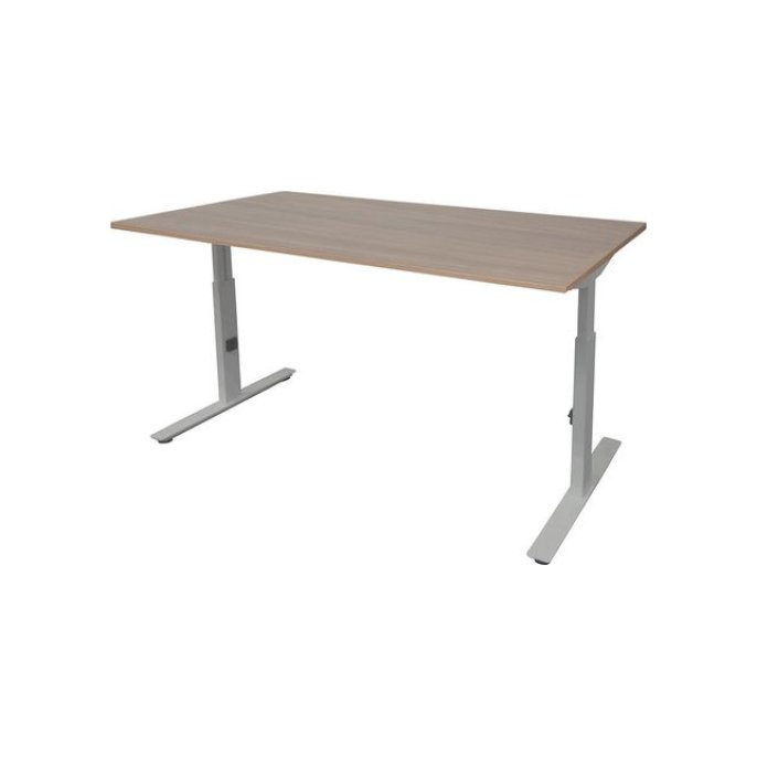 Linesto Plus Verstelbaar Bureau 160 x 80 cm Licht Kersen Aluminium