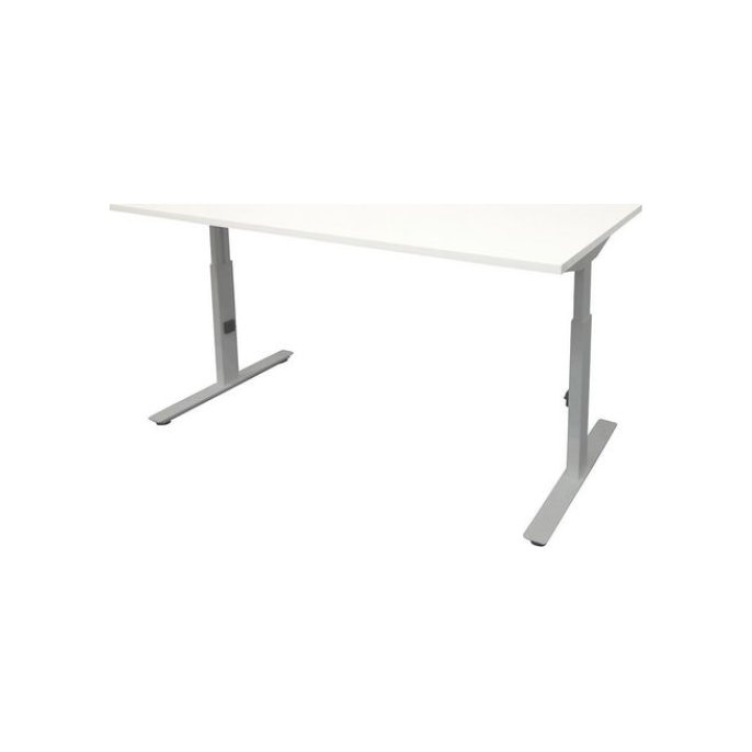 Linesto Plus Verstelbaar Bureau 160 x 80 cm Wit Aluminium