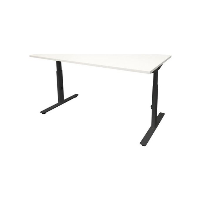 Linesto Plus Verstelbaar Bureau 160 x 80 cm Wit Zwart