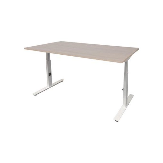 Linesto Plus Verstelbaar Bureau 180 x 80 cm Licht Eiken Wit