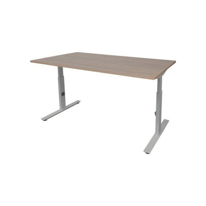 Linesto Plus Verstelbaar Bureau 180 x 80 cm Licht Kersen Aluminium