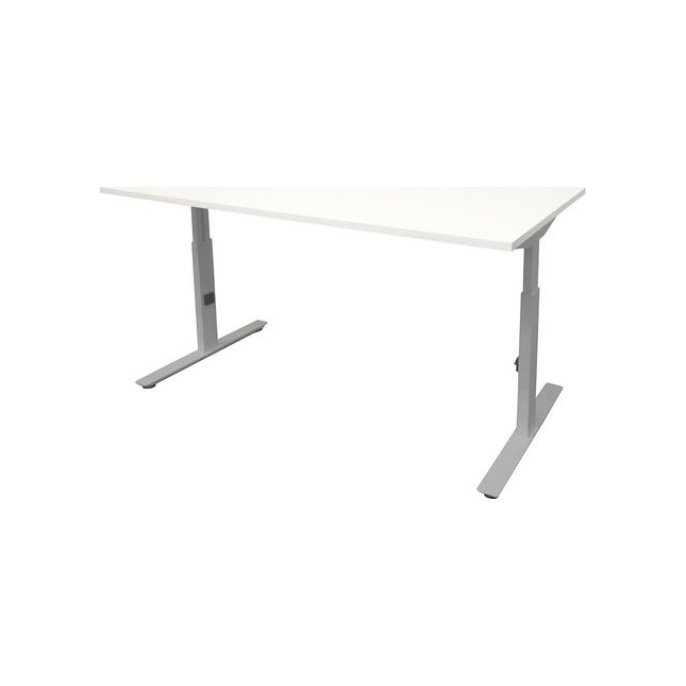 Linesto Plus Verstelbaar Bureau 180 x 80 cm Wit Aluminium