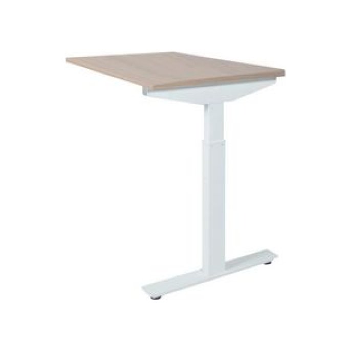 Linesto Plus Verstelbare Aanbouwtafel 120 x 60 cm Licht Eiken Wit