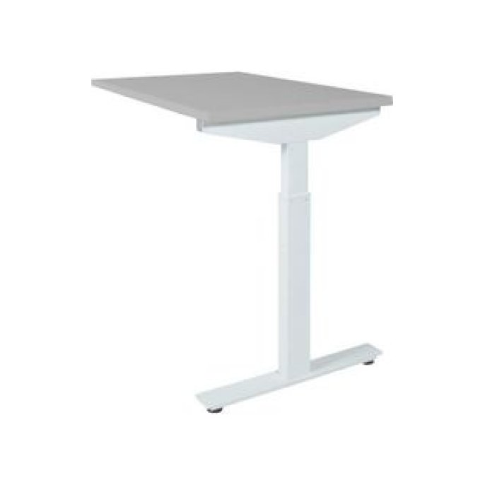 Linesto Plus Verstelbare Aanbouwtafel 120 x 60 cm Lichtgrijs Wit