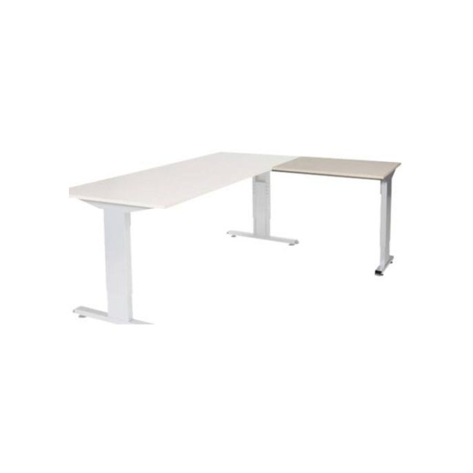 Linesto Plus Verstelbare Aanbouwtafel 80 x 60 cm Licht Eiken Aluminium