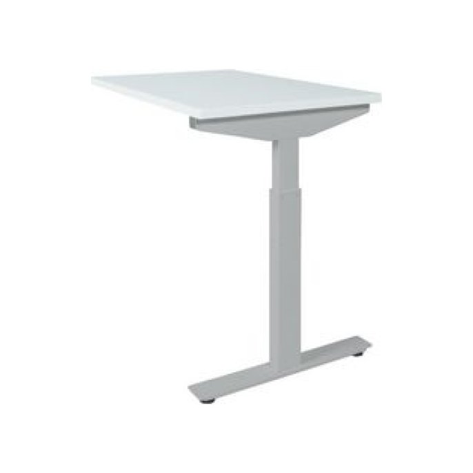 Linesto Plus Verstelbare Aanbouwtafel 80 x 60 cm Wit Aluminium