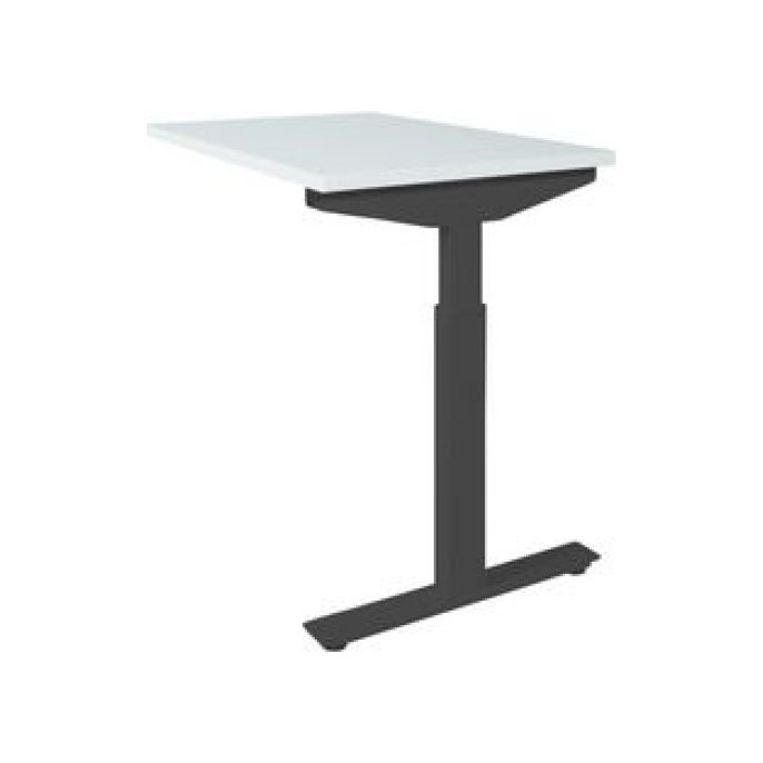 Linesto Plus Verstelbare Aanbouwtafel 80 x 60 cm Wit Zwart