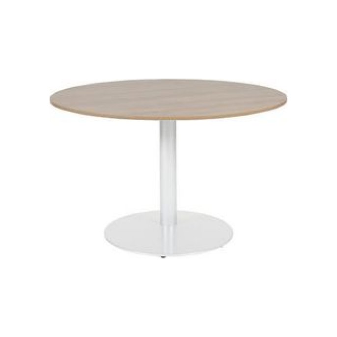 Linesto Ronde Vergadertafel 120 cm Havana Wit