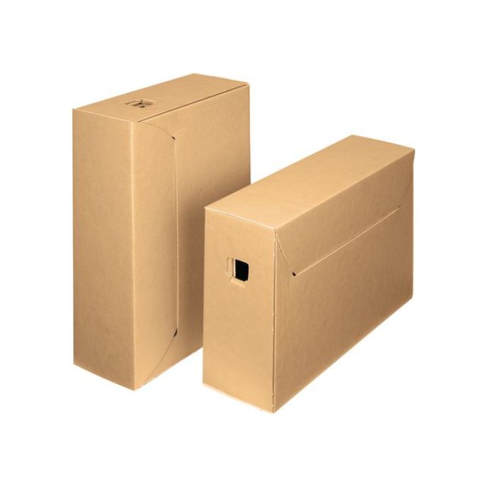 Loeffs Patent Citybox Archiefdoos Karton 260 x 115 x 390 Bruin (pak 50 stuks)