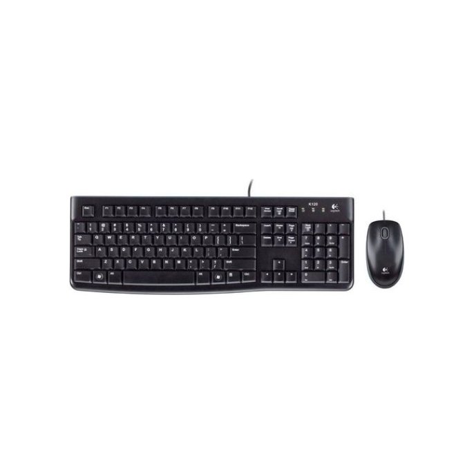 Logitech MK120 Toetsenbord en Muis Bekabeld USB QWERTY Zwart