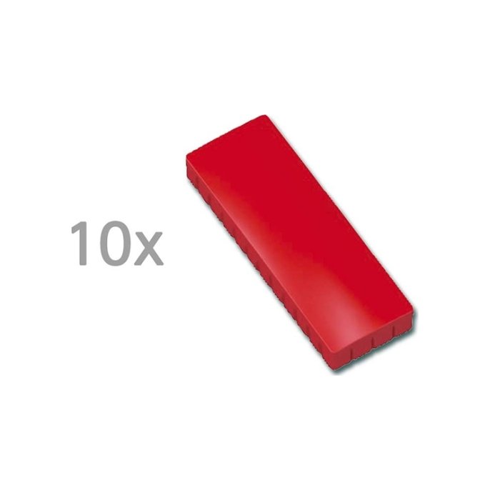 Magneet Maul solid 54x19mm rood (10 stuks)