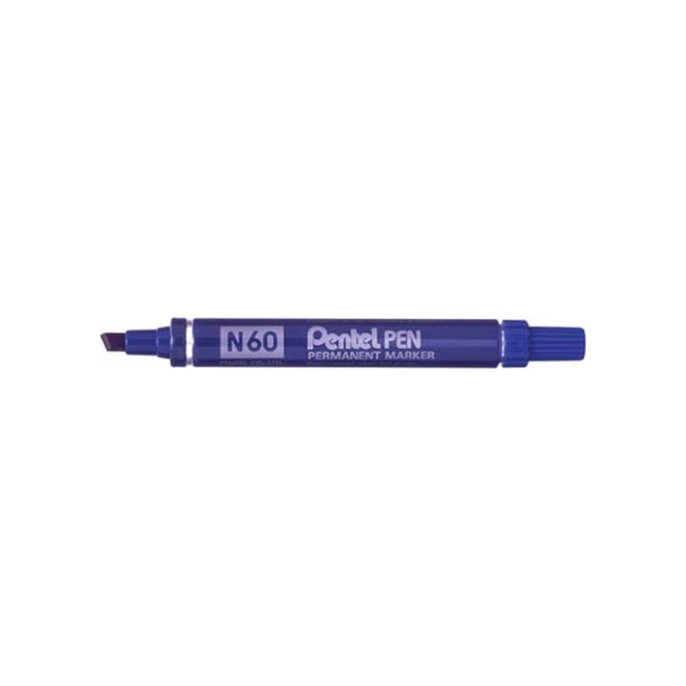 Marker Pentel N60 permanent blauw (12 stuks)