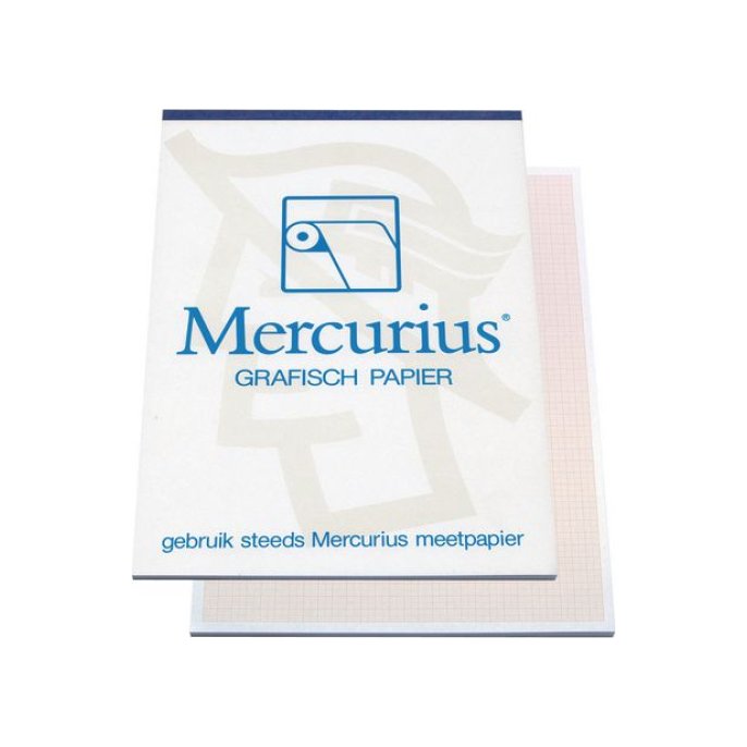 Mercurius A3 Millimeterpapier 80 g/m² Roodbruin (blok 50 vel)