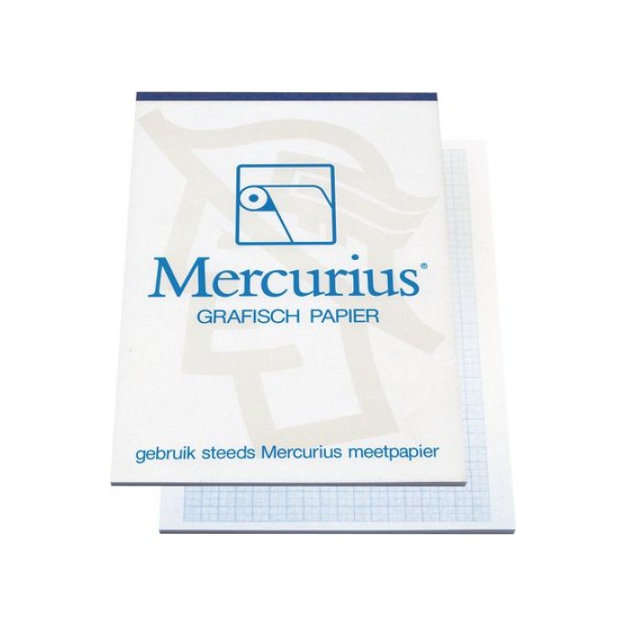 Mercurius A4 Millimeterpapier 80 g/m² Blauw (blok 50 vel)