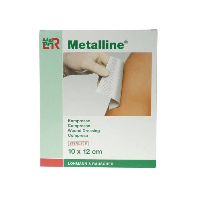 Metalline Kompres Metalline 10x12cm steriel (pak 10 stuks)