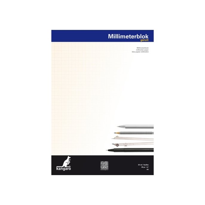 Millimeterpapier KANGARO A3/blok25v