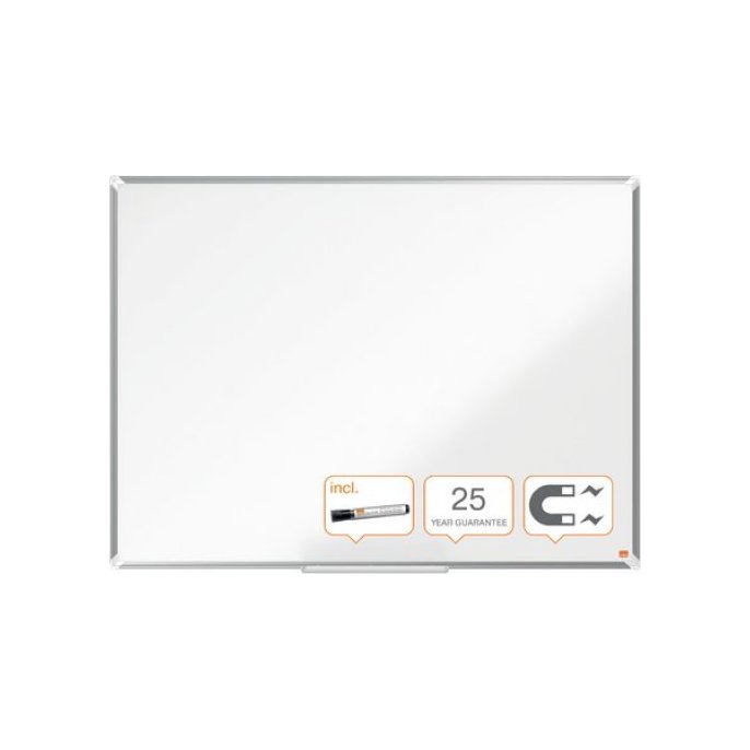 NOBO Premium Plus Magnetisch Whiteboard Emaille 1200 x 900 mm Wit