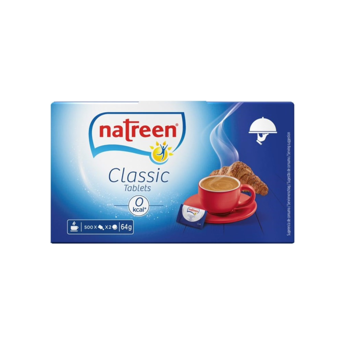 Natrena Classic Zoetstof Tabletten. Portieverpakking (2 doosjes met elk 500 sachtes á 2 zoetjes)