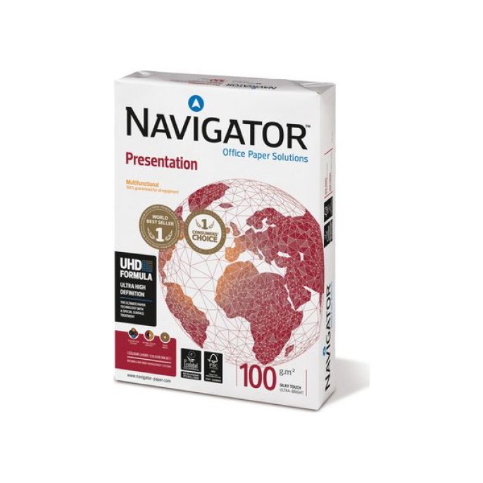 Navigator Presentation Papier A4 100 g/m² Wit (doos 5 x 500 vel)