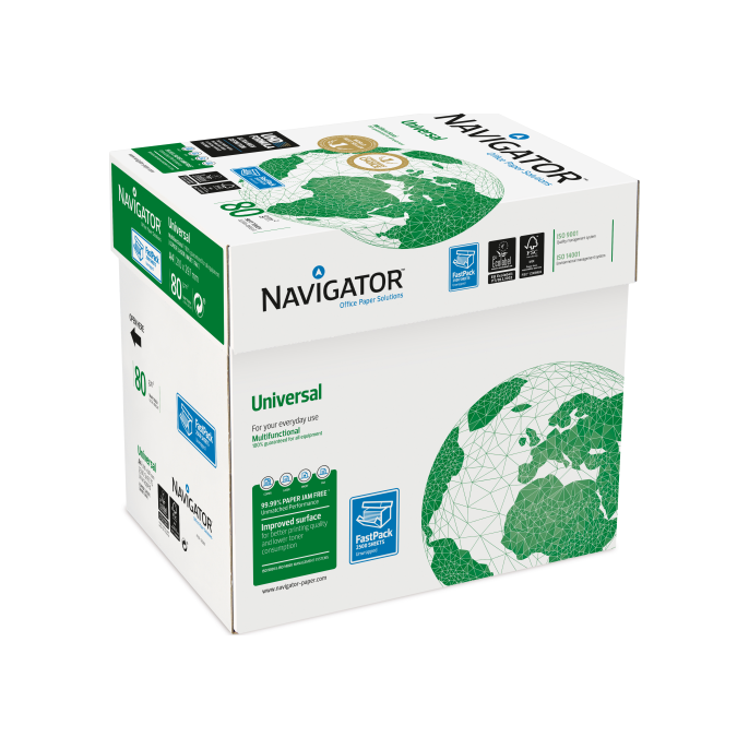 Navigator Universal Papier A4 80 g/m² Wit (doos 2500 vel)