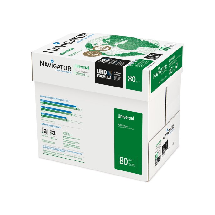 Navigator Universal Papier A4 80 g/m² Wit (pak 5 x 500 vel)