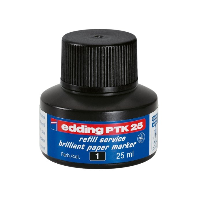 Navulinkt EDDING PTK25 zwart/25ml