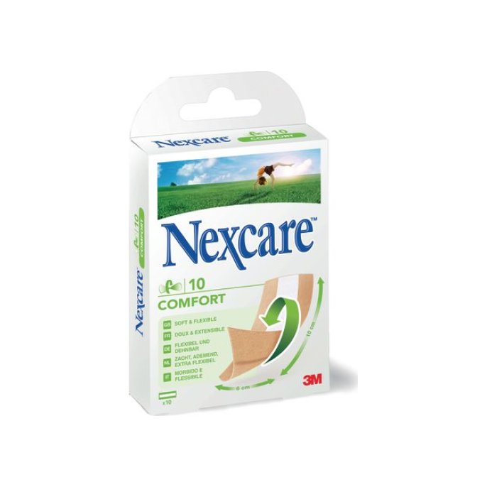 Nexcare Comfort strips pleisters 10 x 6 cm (pak 10 stuks)