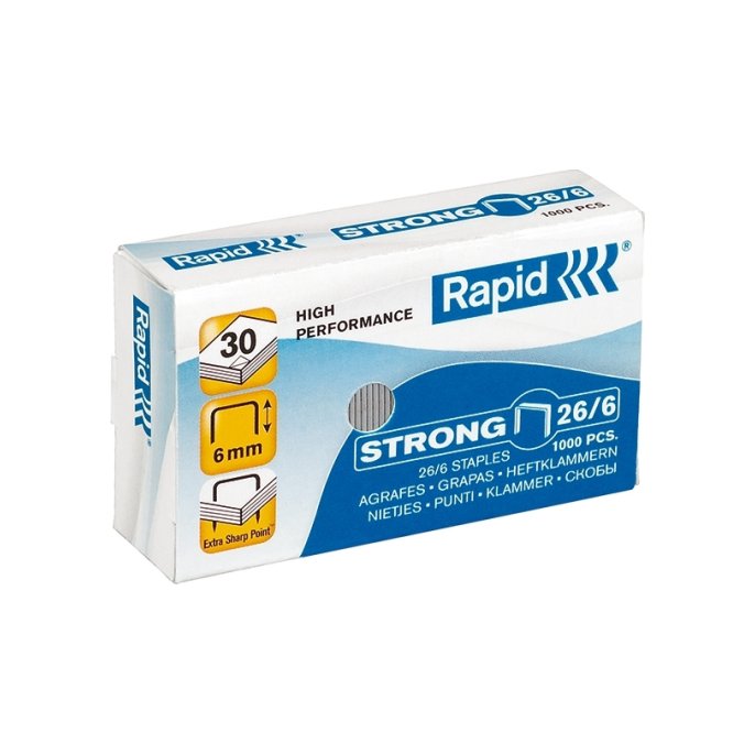 Nieten RAPID 26/6 galva strong (1000 stuks)