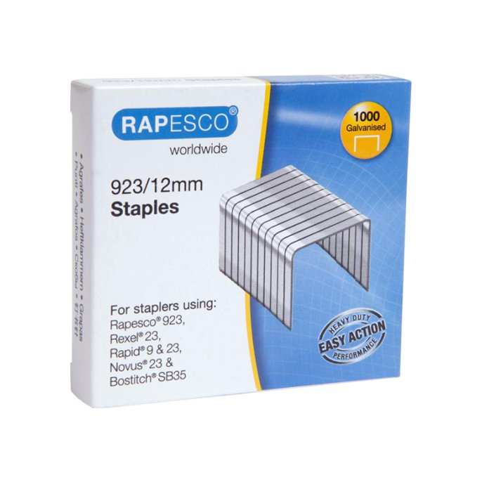 Nieten Rapesco 23/12 galva (1000 stuks)