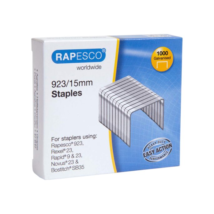 Nieten Rapesco 23/15 galva (1000 stuks)