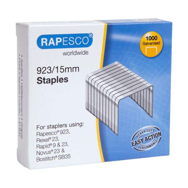 Nieten Rapesco 23/15 galva/pk1000