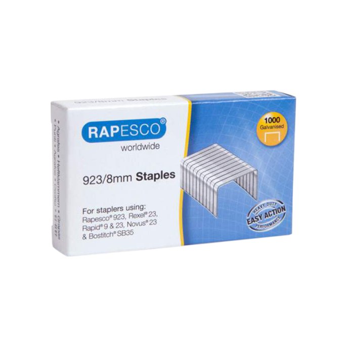 Nieten Rapesco 23/8 galva  (1000 stuks)