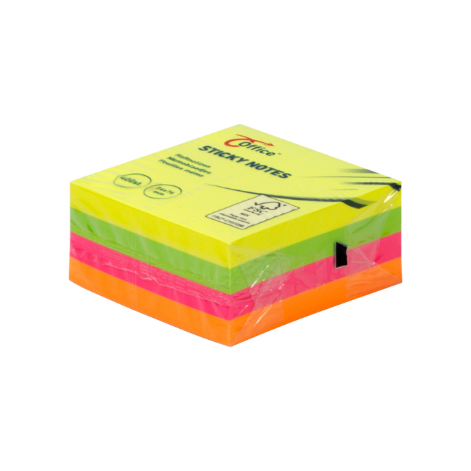 Notitieblok OC 76x76 neonkleuren/bl400