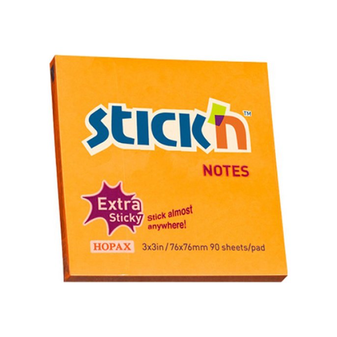 Notitieblok Stickn SS 76x76mm oranje/12