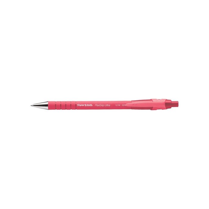 PAPERMATE FlexGrip Ultra Balpen Medium Punt 1 mm Rood (pak 12 stuks)