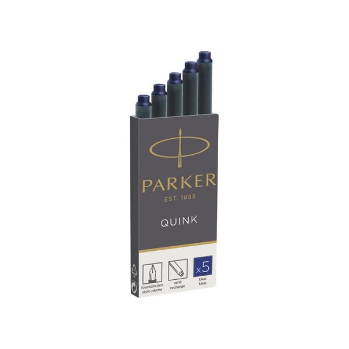 PARKER Quink Vulpen Inktpatroon Blauw (pak 5 stuks)