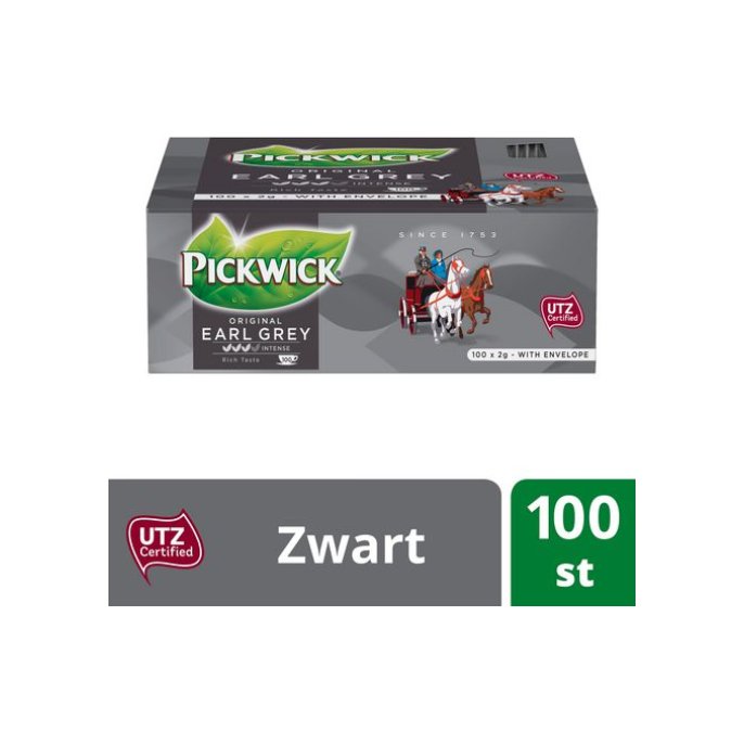 PICKWICK Earl Grey zwarte thee grootverpakking (pak 100 stuks)