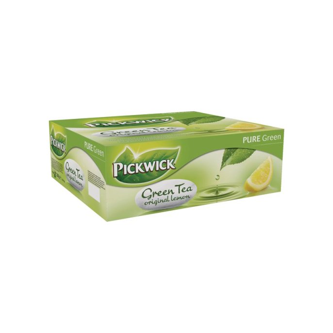 PICKWICK Kruidenthee grootverpakking Groene thee original lemon (pak 100 stuks)