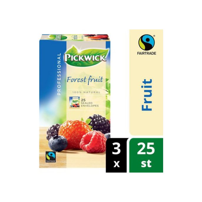 PICKWICK Professional Forest Fruit / Bosvruchten Theezakjes 38 g (pak 75 stuks)