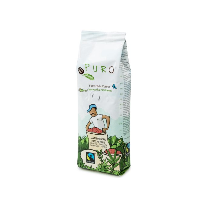 PURO Koffie Fairtrade Cafeïnevrij (250 gram)