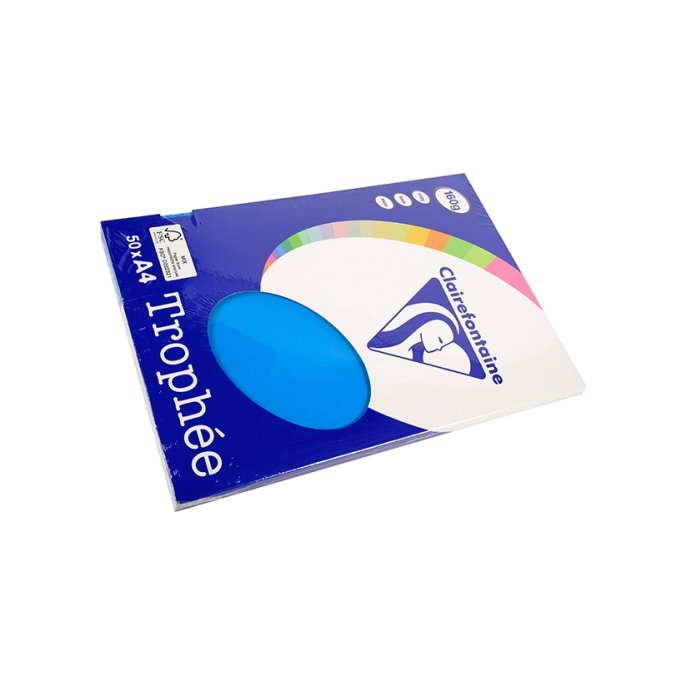 Papier CF A4 160g caribbean blauw (50 stuks)v