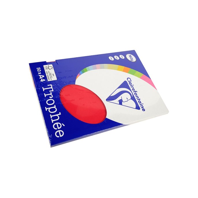 Papier CF A4 160g kersenrood (50 stuks)v